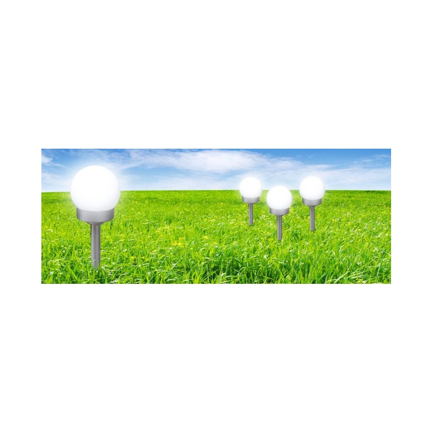 Globo - SÆT 3x LED solcellelampe LED/0,06W/3V 4000K diameter 10 cm IP44