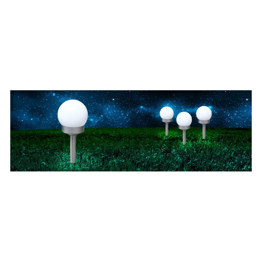 Globo - SÆT 3x LED solcellelampe LED/0,06W/3V 4000K diameter 10 cm IP44
