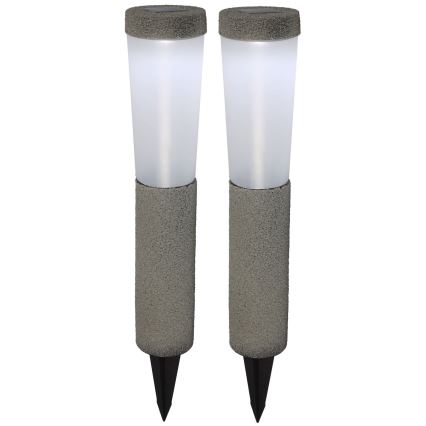 Globo - SÆT 2x LED Solcellelampe LED/0,1W/3V 6000K IP44 400 mAh