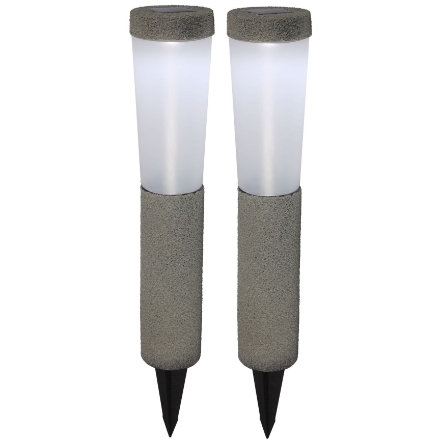 Globo - SÆT 2x LED Solcellelampe LED/0,1W/3V 6000K IP44 400 mAh