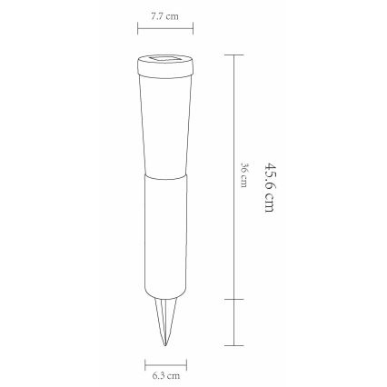 Globo - SÆT 2x LED Solcellelampe LED/0,1W/3V 6000K IP44 400 mAh