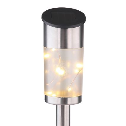 Globo - 2x Solcellelampe 10xLED/0,06W/1,2V IP44