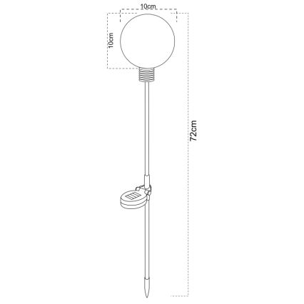 Globo - LED Solcellelampe LED/3,2V IP44 600 mAh