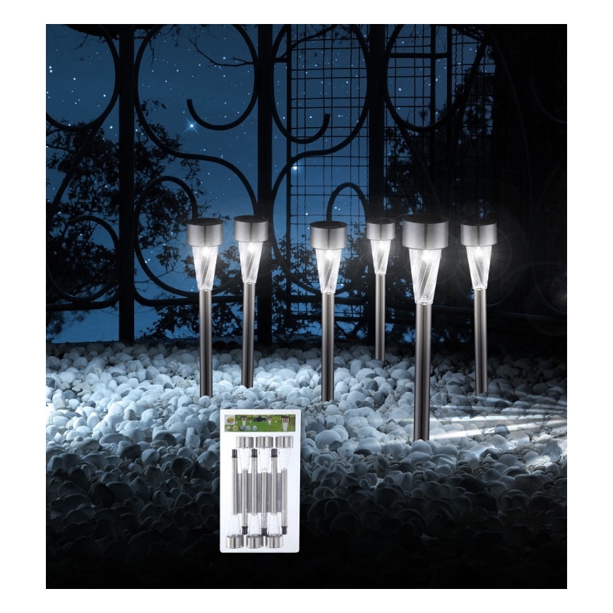 Globo - SÆT 6x LED solcellelampe LED/1,2V IP44