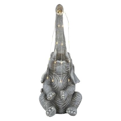 Globo - Soldrevet LED dekoration 20xLED/0,02W/3V IP44 elefant
