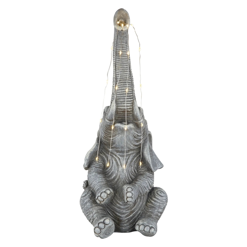 Globo - Soldrevet LED dekoration 20xLED/0,02W/3V IP44 elefant