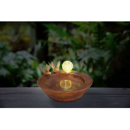 Globo - LED solcellelampe LED/0,06W/3V IP44 bird's bath