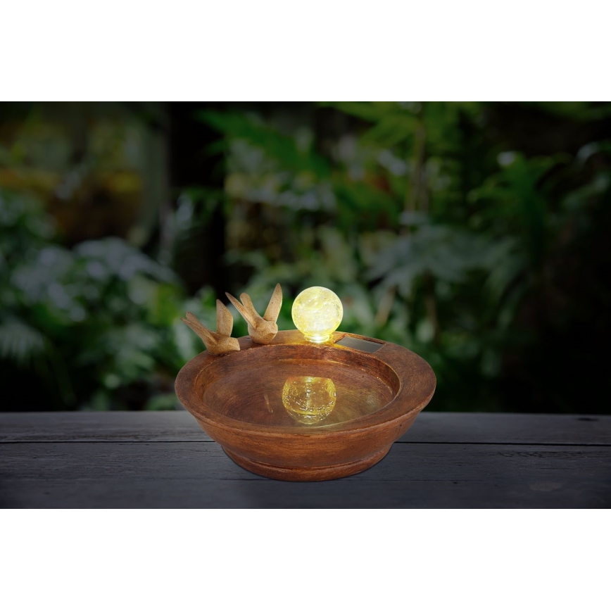 Globo - LED solcellelampe LED/0,06W/3V IP44 bird's bath