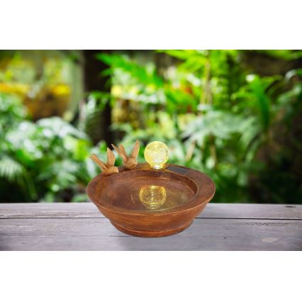 Globo - LED solcellelampe LED/0,06W/3V IP44 bird's bath