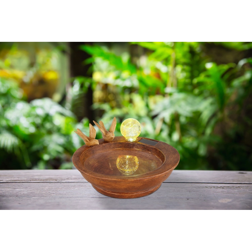 Globo - LED solcellelampe LED/0,06W/3V IP44 bird's bath