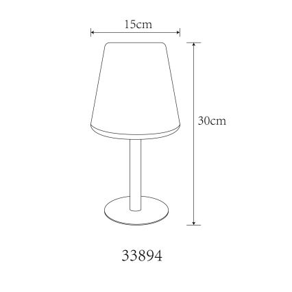 Globo 33894 - Soldrevet LED bordlampe m. RGB-farver og touch-funktion LED/0,1W/3V IP44