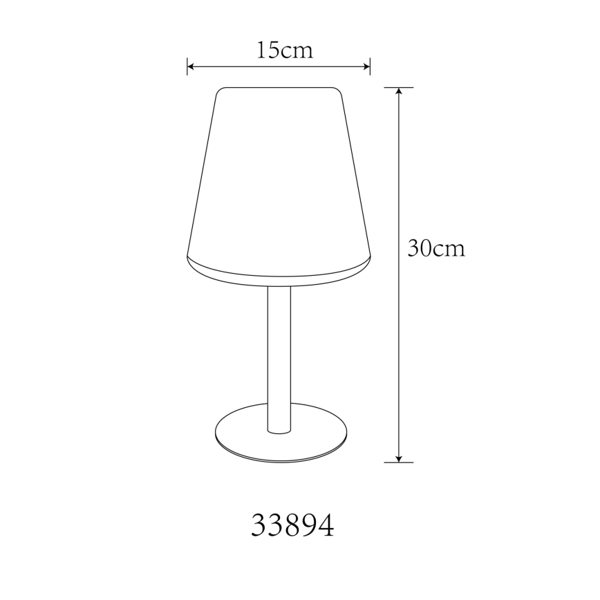 Globo 33894 - Soldrevet LED bordlampe m. RGB-farver og touch-funktion LED/0,1W/3V IP44