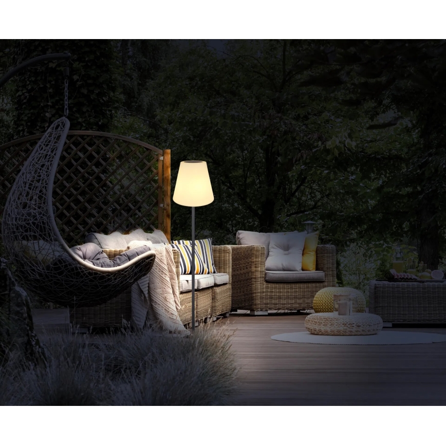 Globo - Soldrevet LED gulvlampe m. touch-funktion og RGB-farver LED/0,1W/3V IP44 + fjernbetjening