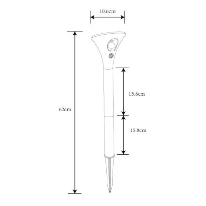 Globo - LED solcellelampe LED/3,7V IP44