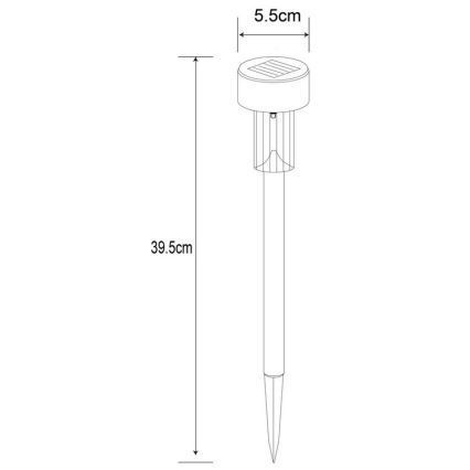 Globo - LED solcellelampe LED/0,06W/1,2V IP44