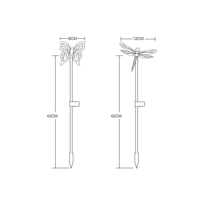 Globo - SÆT 4x LED solcellelampe LED/0,06W/3V IP44