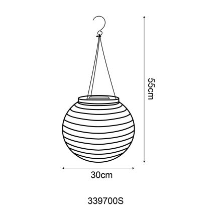 Globo - LED Solcelleophængt lampe LED/0,5W/3V IP44 300 mAh beige