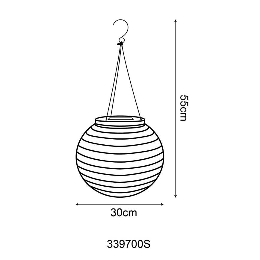 Globo - LED Solcelleophængt lampe LED/0,5W/3V IP44 300 mAh beige
