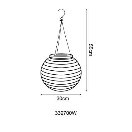Globo - Soldrevet LED pendel LED/0,5W/3V IP44 hvid