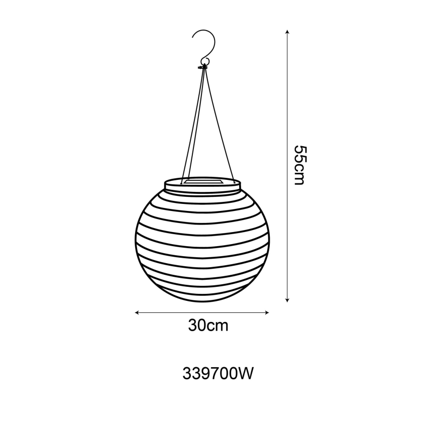 Globo - Soldrevet LED pendel LED/0,5W/3V IP44 hvid