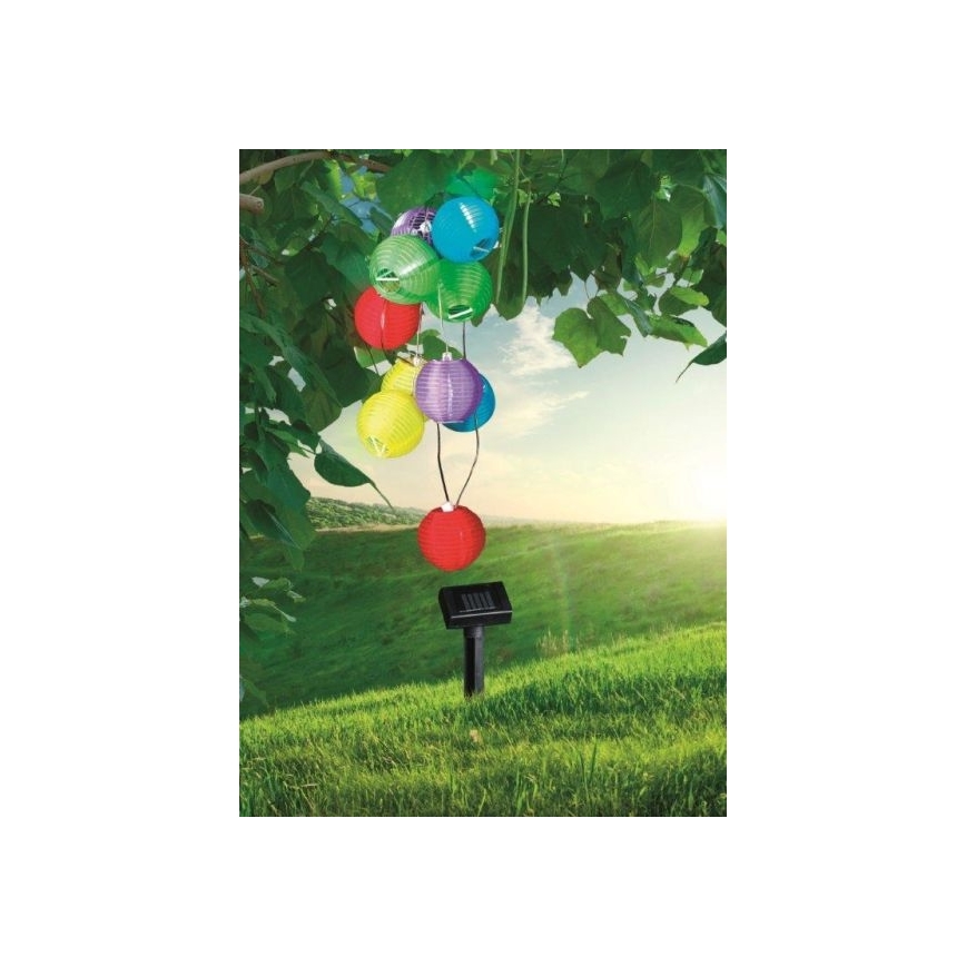 Globo - Soldrevet LED lyskæde 10xLED/0,06W/1,2V IP44