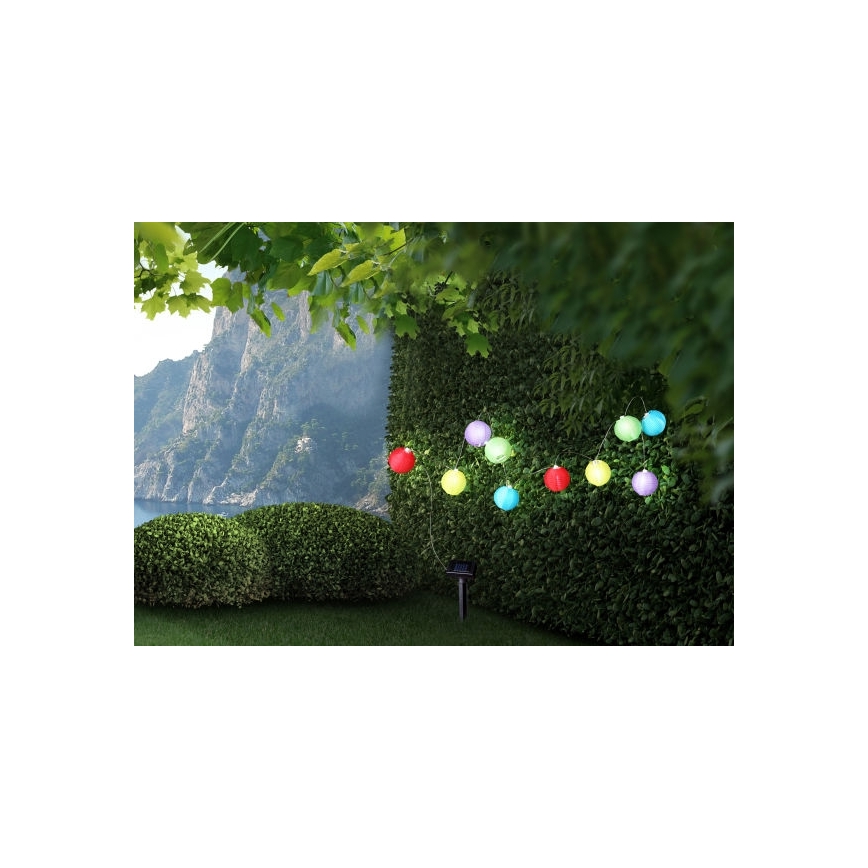 Globo - Soldrevet LED lyskæde 10xLED/0,06W/1,2V IP44