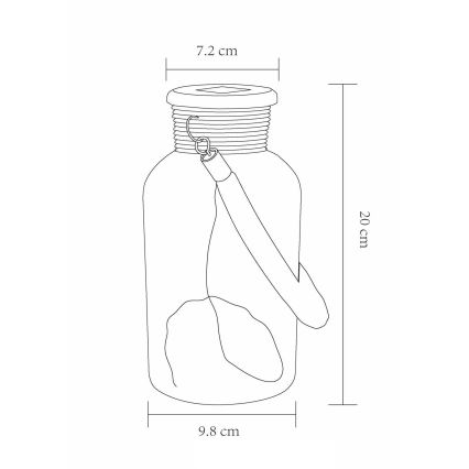 Globo - LED solcellelampe LED/0,6W/3,2V IP44