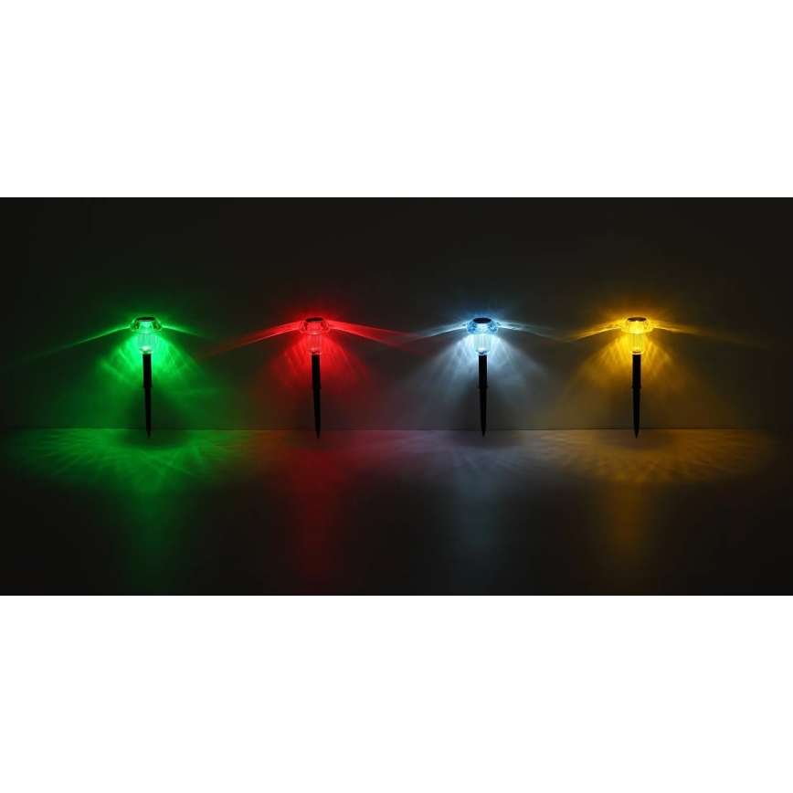Globo - SÆT 4x LED solcellelampe med RGB-farver LED/0,05W/3V IP44