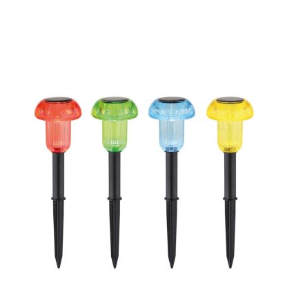 Globo - SÆT 4x LED solcellelampe med RGB-farver LED/0,05W/3V IP44