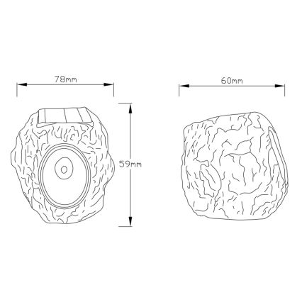 Globo - LED solcellelampe LED/0,07W/3V IP44 600 mAh