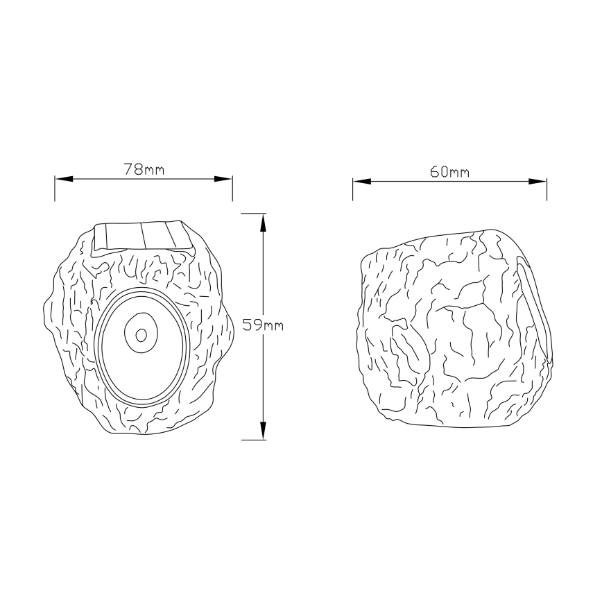 Globo - LED solcellelampe LED/0,07W/3V IP44 600 mAh