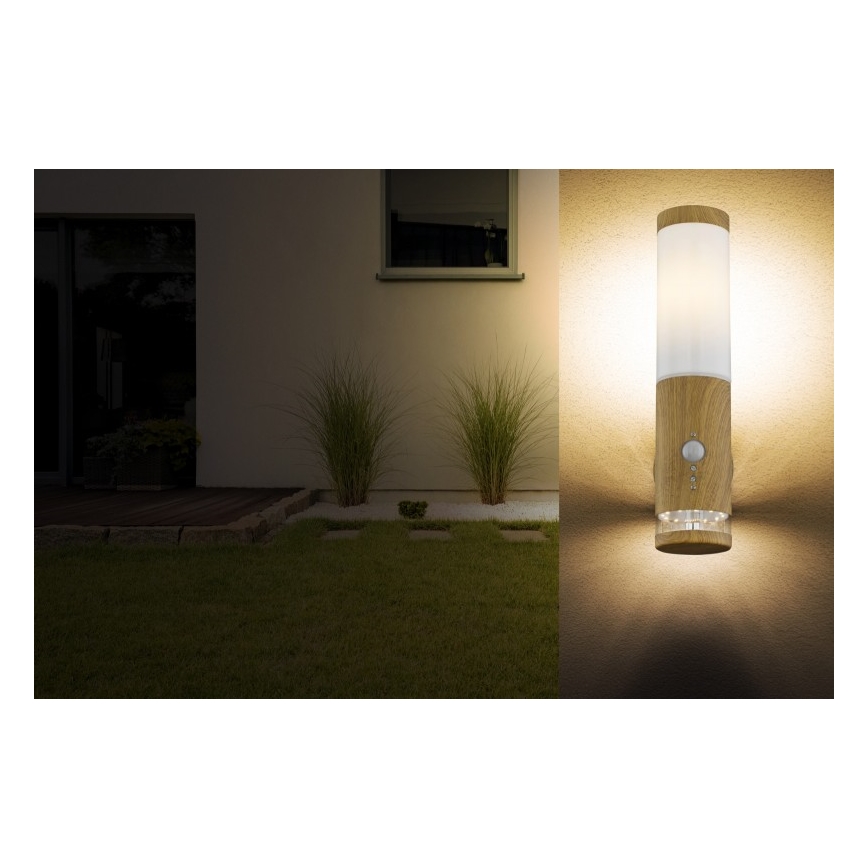 Globo - Udendørs væglampe med sensor 1xE27/15W/230V IP44