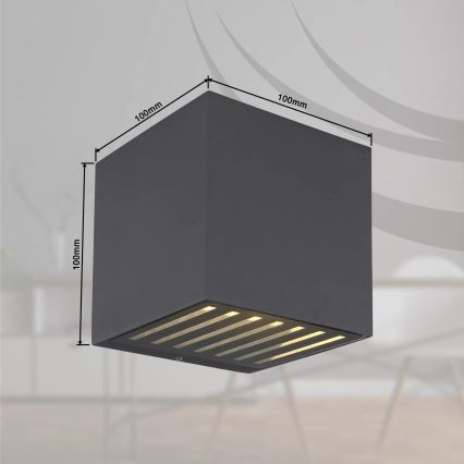 Globo - LED udendørs væglampe LED/6W/230V IP54 antracit