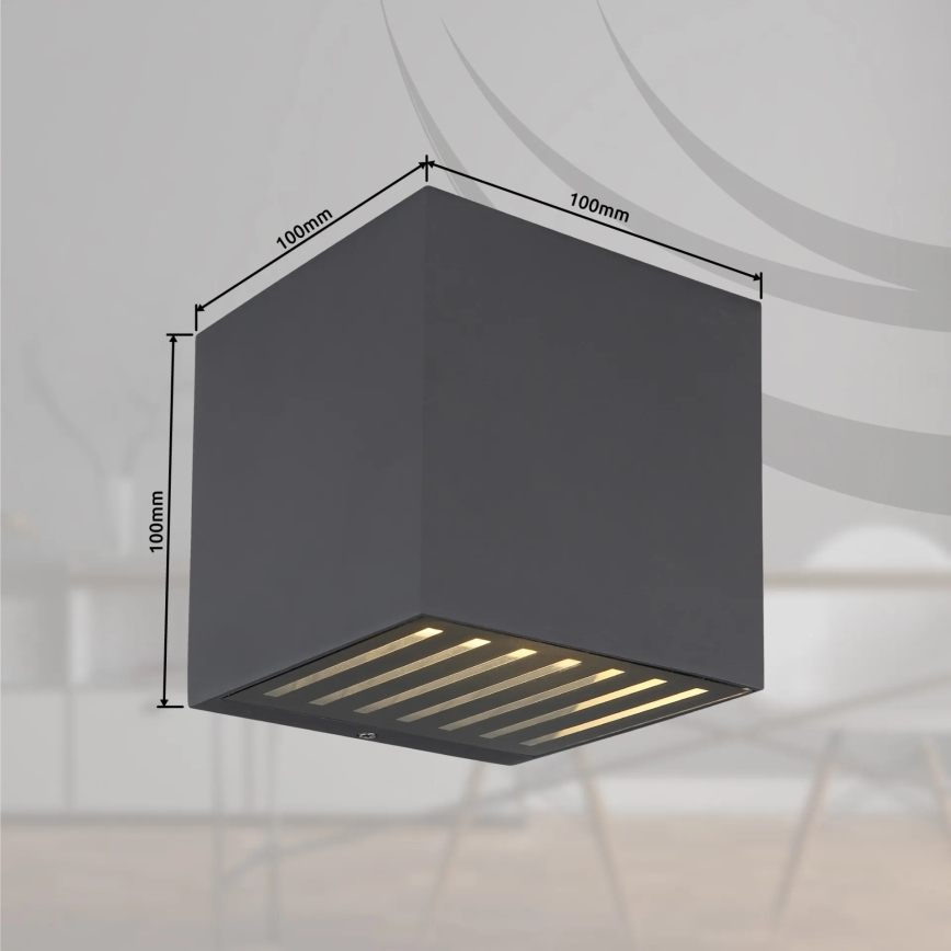 Globo - LED udendørs væglampe LED/6W/230V IP54 antracit