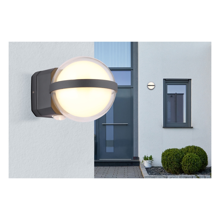 Globo - Udendørs LED væglampe LED/12W/230V IP54 sort