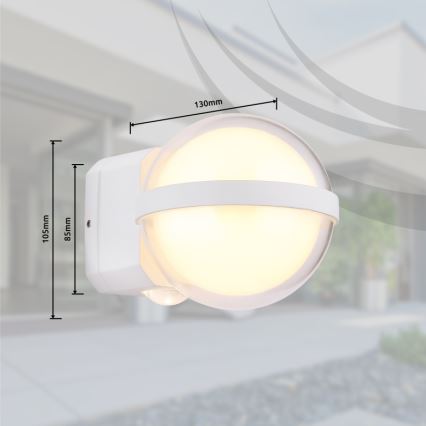 Globo - Udendørs LED væglampe LED/12W/230V IP54 hvid