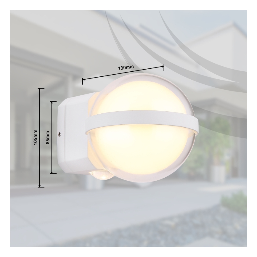 Globo - Udendørs LED væglampe LED/12W/230V IP54 hvid
