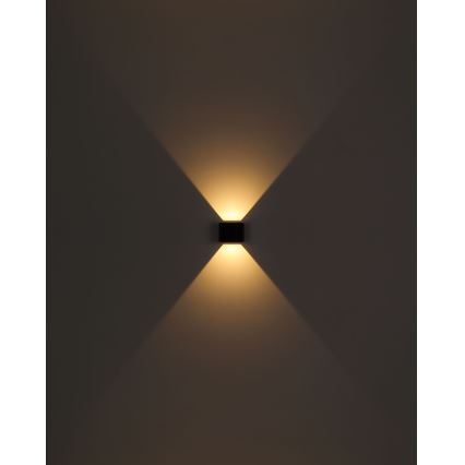 Globo - LED udendørs væglampe 2xLED/3W/230V IP54 sort