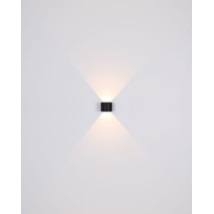 Globo - LED udendørs væglampe 2xLED/3W/230V IP54 sort
