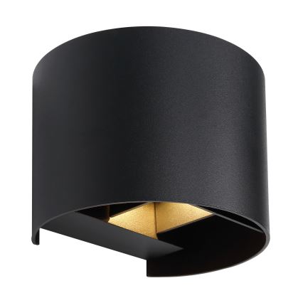 Globo - LED udendørs væglampe 2xLED/3W/230V IP54 sort