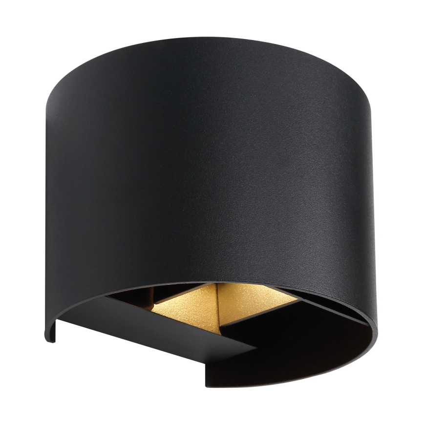 Globo - LED udendørs væglampe 2xLED/3W/230V IP54 sort