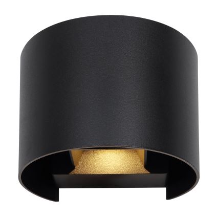 Globo - LED udendørs væglampe 2xLED/3W/230V IP54 sort