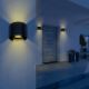 Globo - Udendørs LED væglampe 2xLED/3W/230V IP44 sort