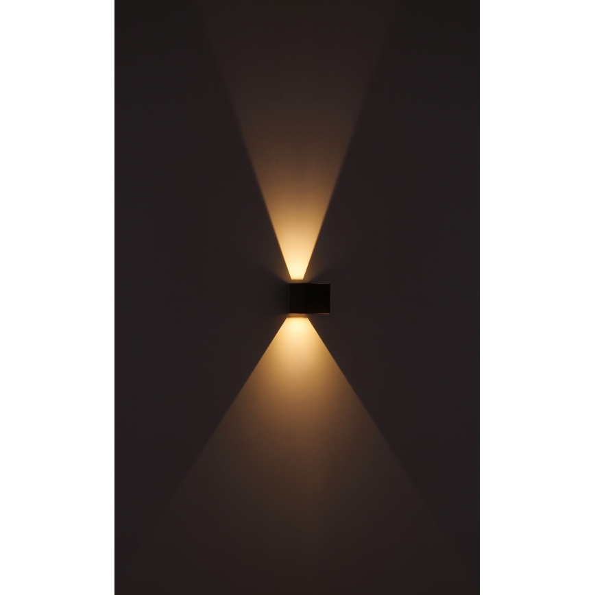 Globo - Udendørs LED væglampe 2xLED/3W/230V IP44 brun