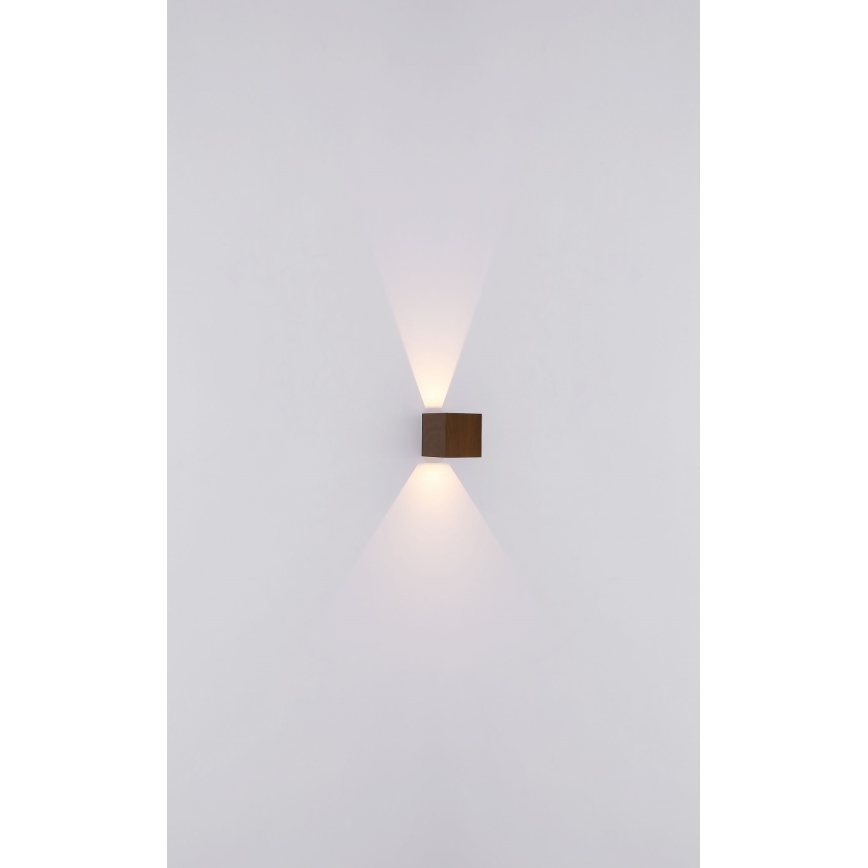 Globo - Udendørs LED væglampe 2xLED/3W/230V IP44 brun