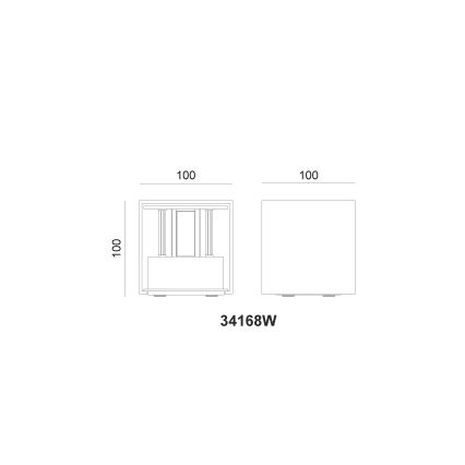 Globo - Udendørs LED væglampe 2xLED/3W/230V IP44 brun