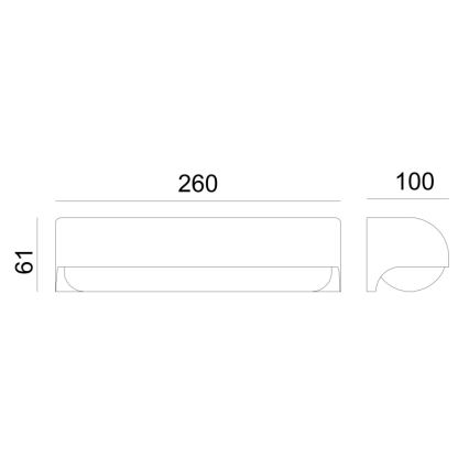 Globo - Udendørs LED væglampe LED/10W/230V IP54