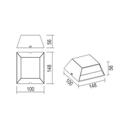 Globo - Udendørs LED væglampe LED/7W/230V IP54 antracit