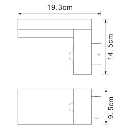 Globo - LED udendørslampe med sensor LED/9,5W/230V IP44