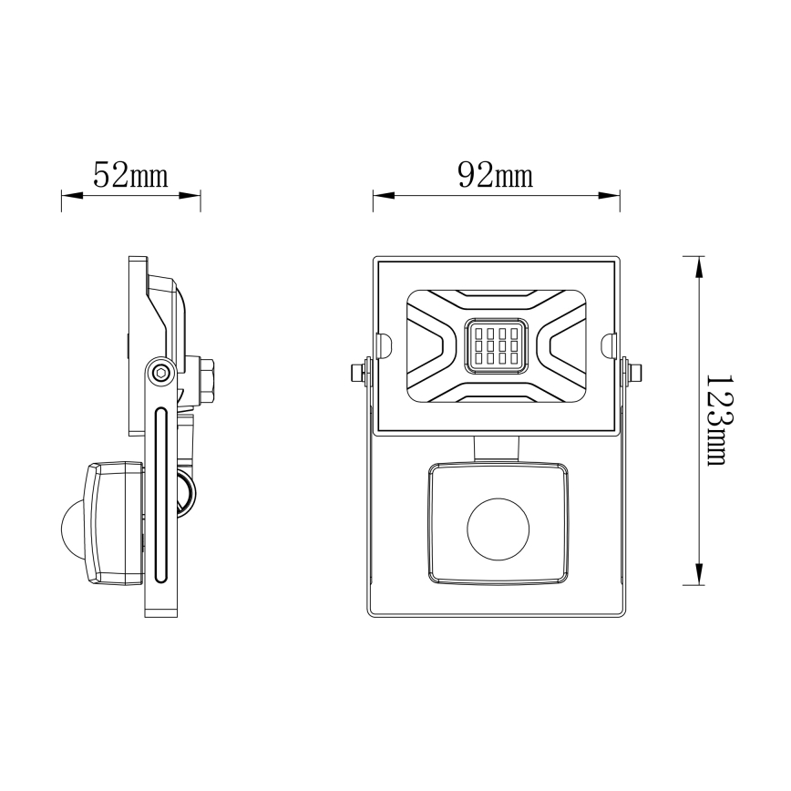Globo - LED projektør med sensor LED/10W/230V IP44